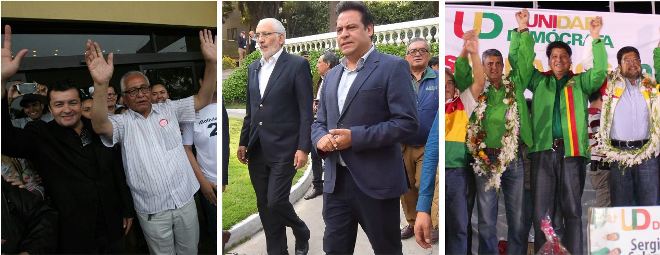 Tres bloques opositores participarán en las primarias para enfrentar al MAS el 2019
