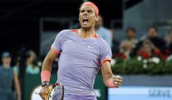 Nadal recupera su pegada ante De Miñaur y avanza a tercera ronda en Madrid
