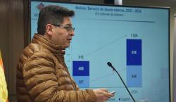 Montenegro señala que se paga más intereses por la deuda externa de Bolivia