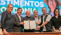 Arce y Lula firman convenio para la construcción del puente binacional sobre el río Mamoré