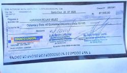 Alcaldía denuncia intento de cobro de cheque adulterado por más de 87 mil bolivianos