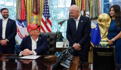 Trump e Infantino anunciaron la fecha y lugar del sorteo del Mundial 2026