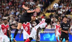 El City divide honores ante Mónaco pese al doblete de Haaland