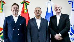 Infantino y Domínguez llegan a Bolivia y confirman la final de la Sudamericana 2027 en Santa Cruz
