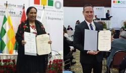 Tomasa Yarhui y Rafael López serán los jefes de bancada de Libre en el Senado y Diputados