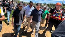 Paz llegó a Samaipata y anunció $us 380.000 de cooperación internacional para ayuda humanitaria