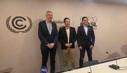 Lara y ministro Justiniano en la COP 30 abogan por un futuro sostenible y un llamado urgente a la acción climática