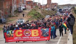 COB inicia marcha desde Calamarca en rechazo al decreto 5503