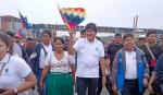 Evo Morales lidera una marcha en el trópico de Cochabamba contra el gobierno de Paz