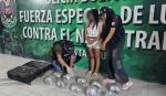 FELCN halla 10 paquetes de marihuana ocultos en una maleta