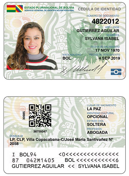 Resultado de imagen de imagenes de registro nacional bolivia